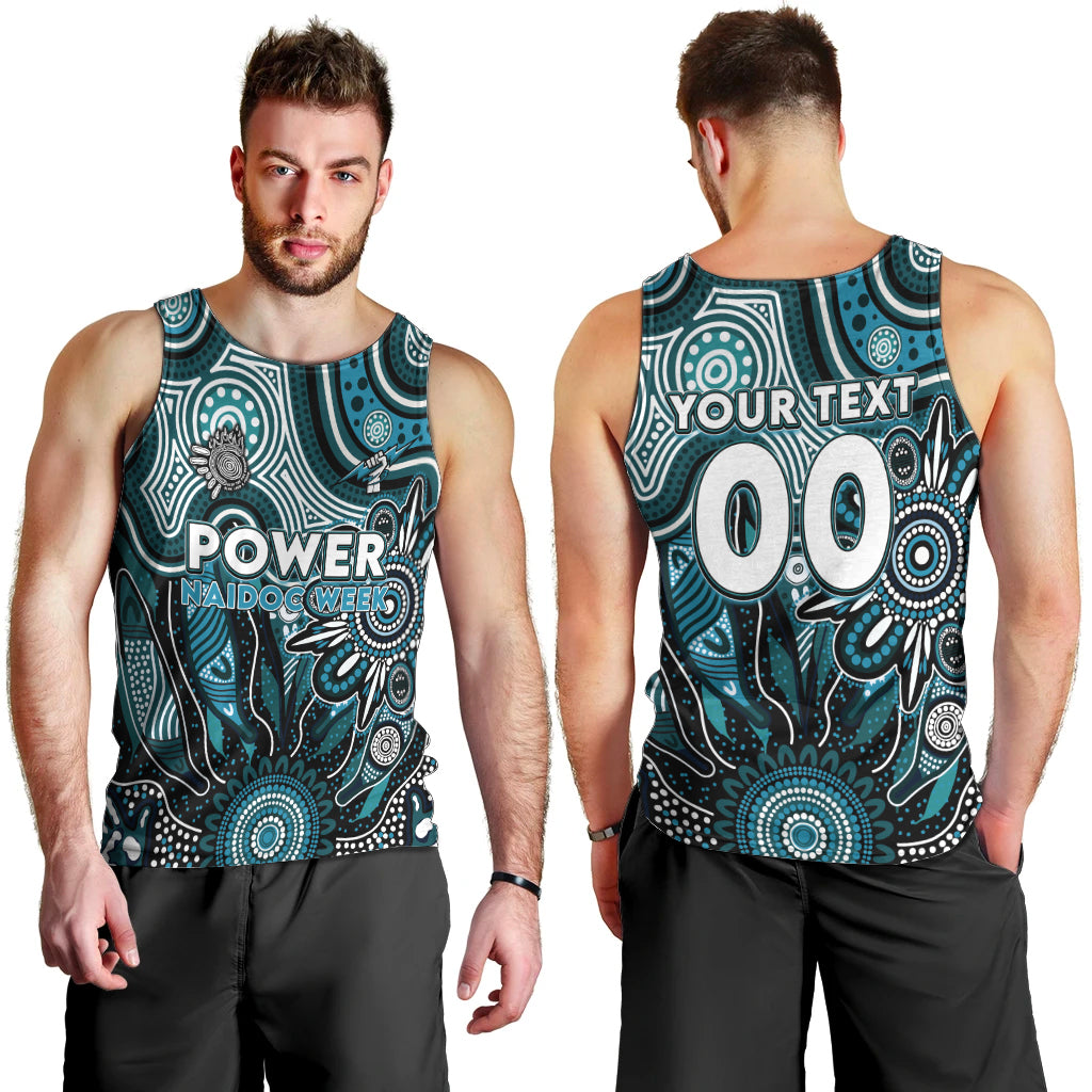 Personalised Power NAIDOC Week 2024 Men Tank Top Aussie Aboriginal Art - Vibe Hoodie Shop
