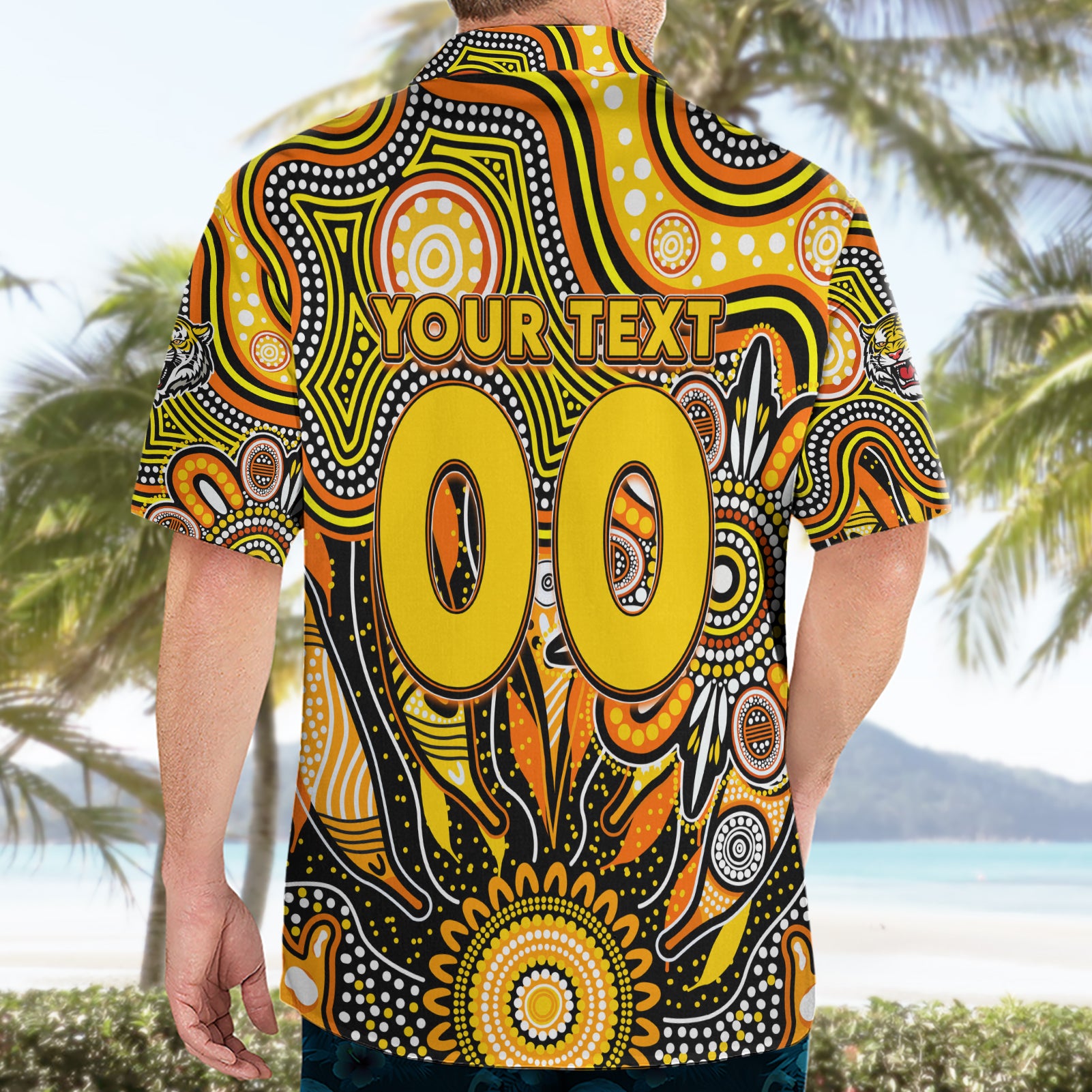 Personalised Tiger NAIDOC Week 2024 Hawaiian Shirt Aussie Aboriginal Art - Vibe Hoodie Shop