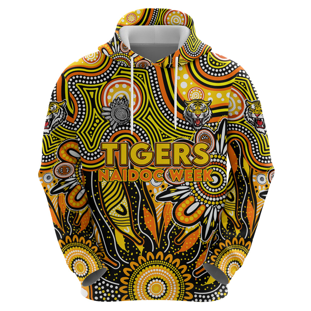 Personalised Tiger NAIDOC Week 2024 Hoodie Aussie Aboriginal Art - Vibe Hoodie Shop