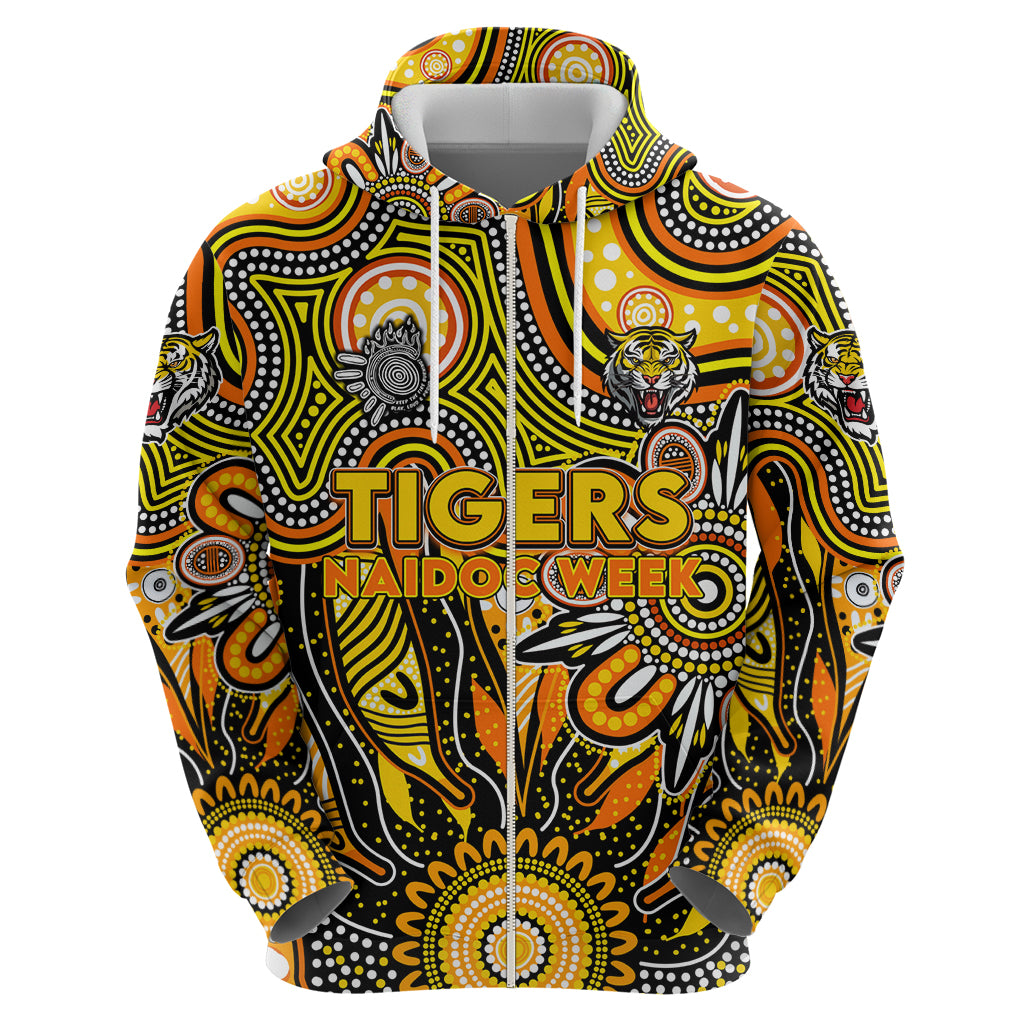 Personalised Tiger NAIDOC Week 2024 Hoodie Aussie Aboriginal Art - Vibe Hoodie Shop