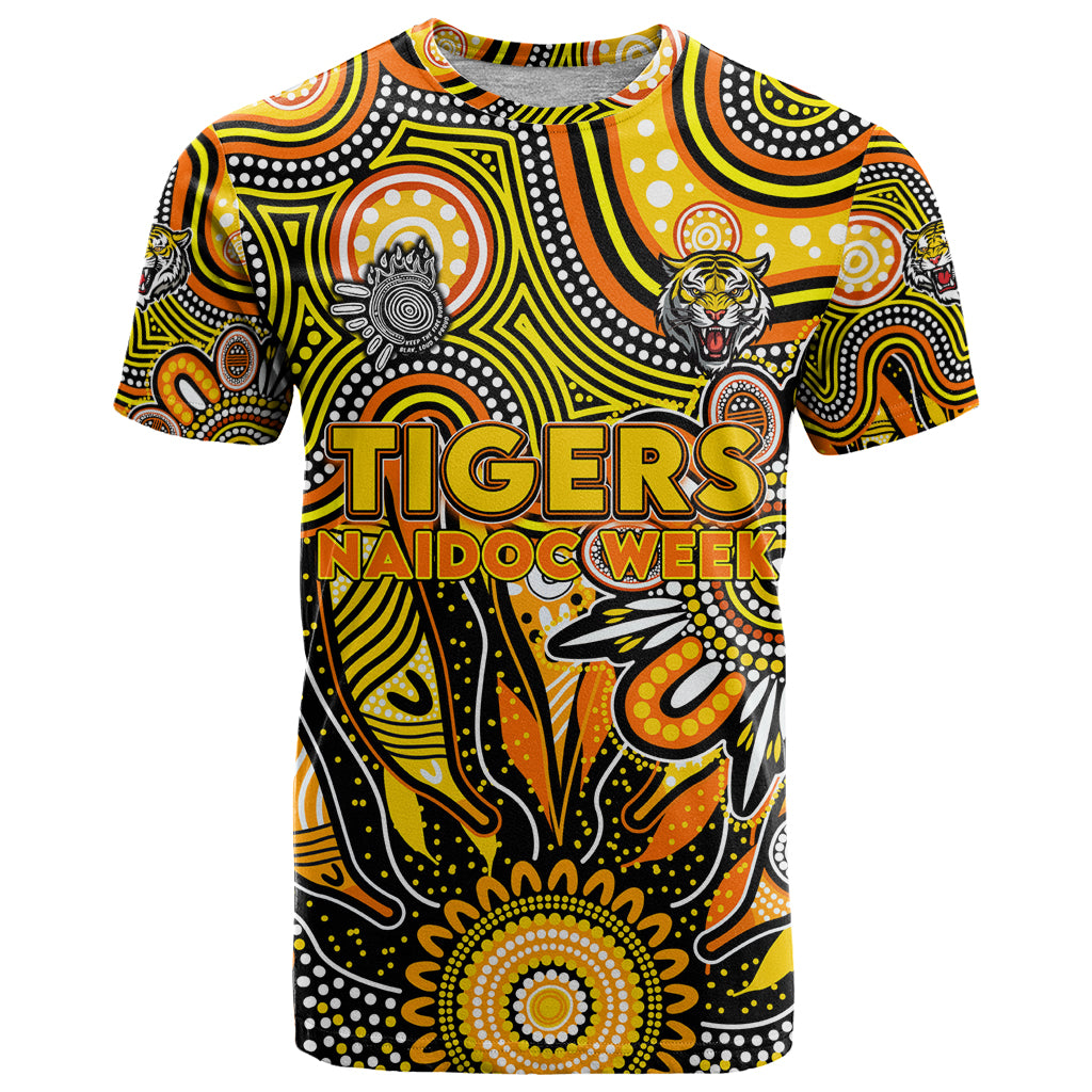 Personalised Tiger NAIDOC Week 2024 T Shirt Aussie Aboriginal Art - Vibe Hoodie Shop