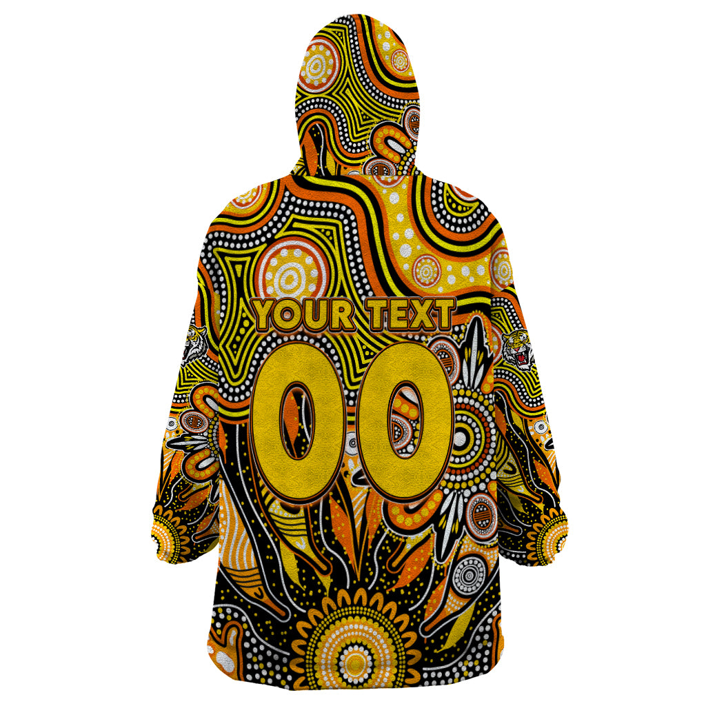 Personalised Tiger NAIDOC Week 2024 Wearable Blanket Hoodie Aussie Aboriginal Art - Vibe Hoodie Shop