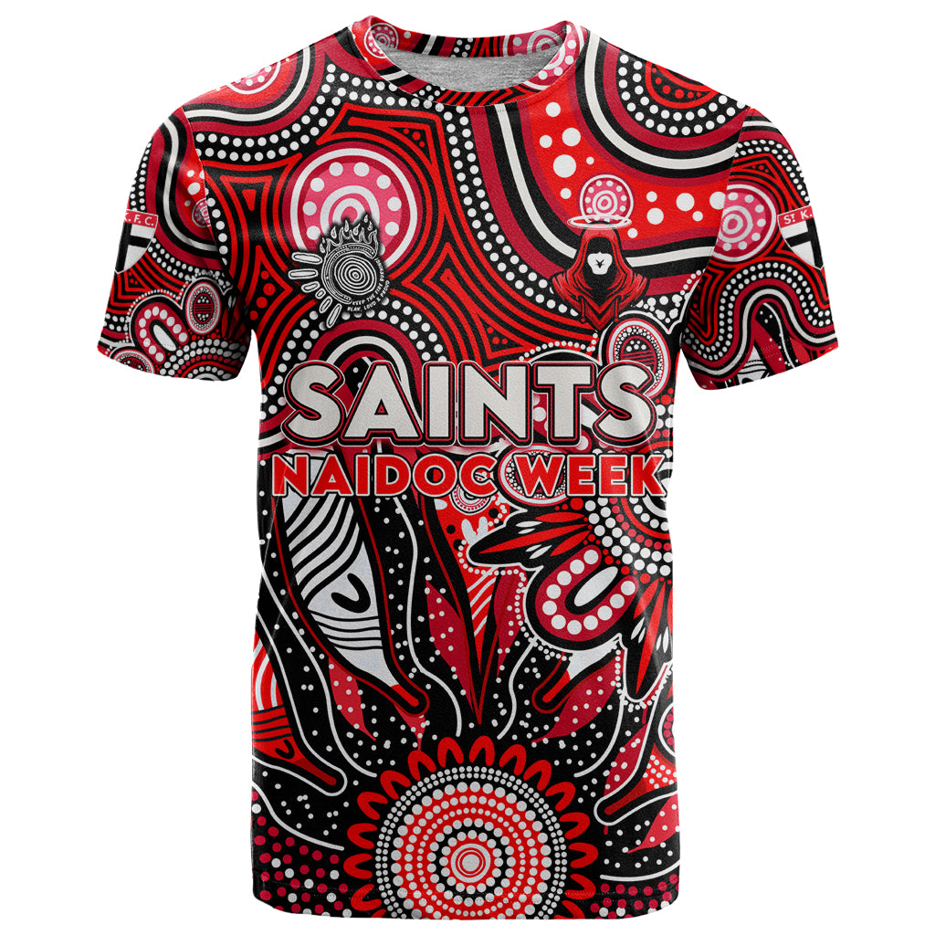 Personalised Saints NAIDOC Week 2024 T Shirt Aussie Aboriginal Art - Vibe Hoodie Shop