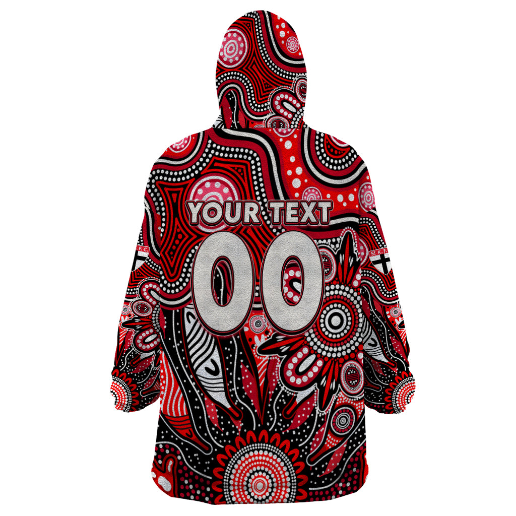 Personalised Saints NAIDOC Week 2024 Wearable Blanket Hoodie Aussie Aboriginal Art - Vibe Hoodie Shop