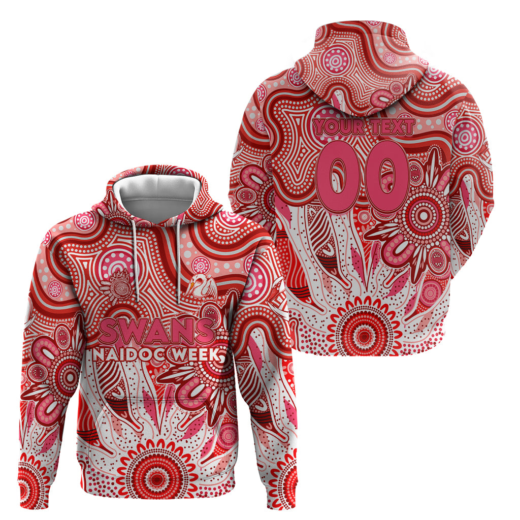 Personalised Swans NAIDOC Week 2024 Hoodie Aussie Aboriginal Art - Vibe Hoodie Shop