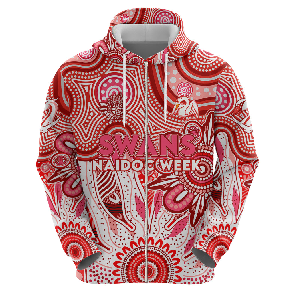 Personalised Swans NAIDOC Week 2024 Hoodie Aussie Aboriginal Art - Vibe Hoodie Shop