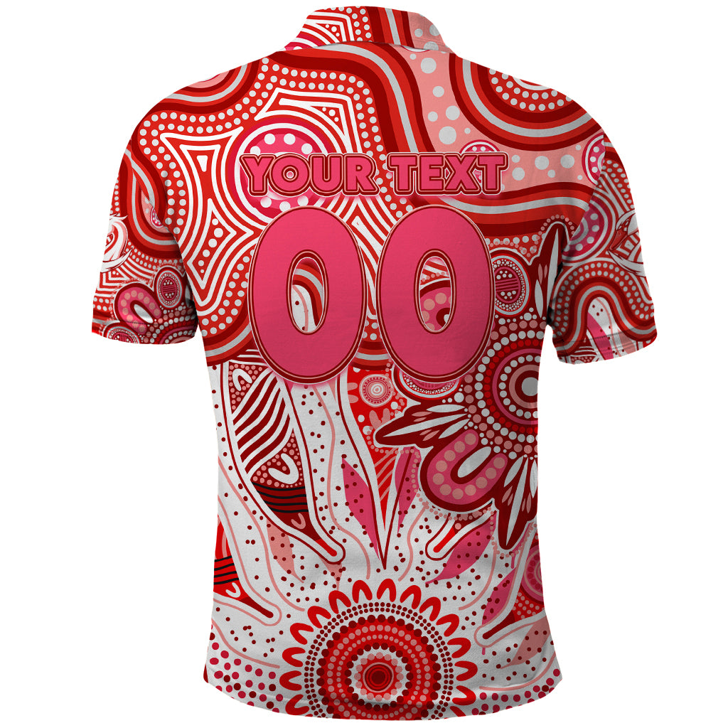 Personalised Swans NAIDOC Week 2024 Polo Shirt Aussie Aboriginal Art - Vibe Hoodie Shop