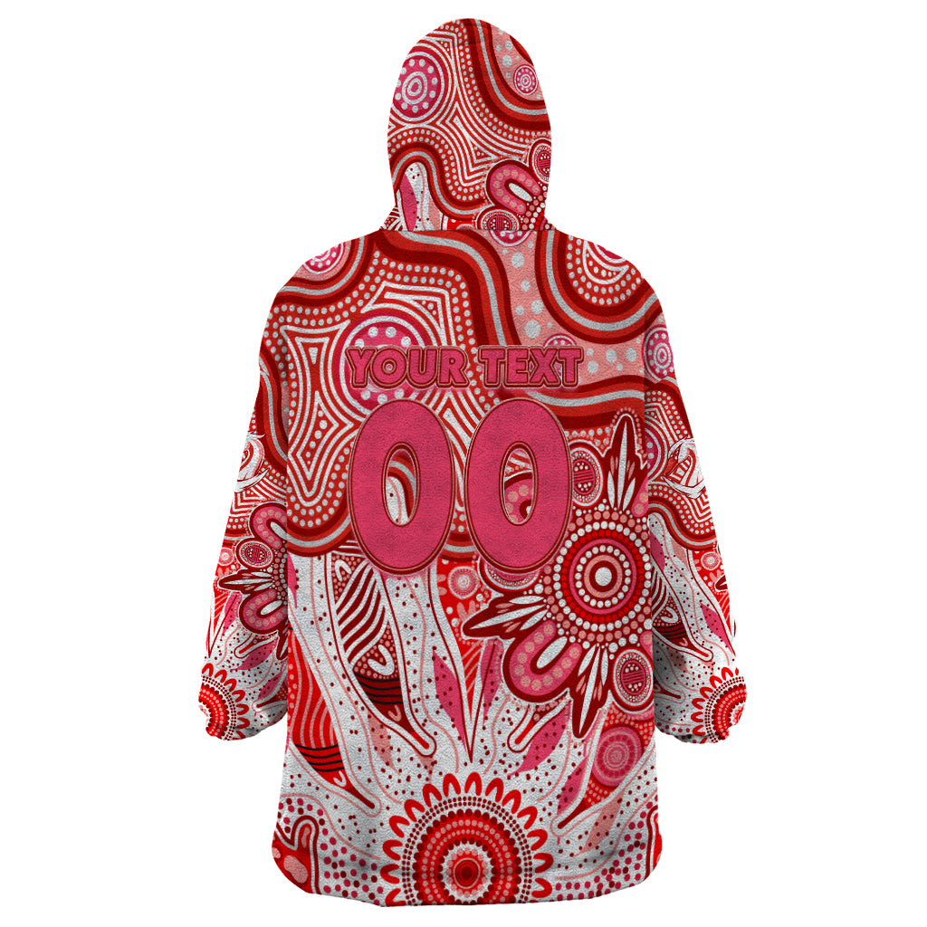 Personalised Swans NAIDOC Week 2024 Wearable Blanket Hoodie Aussie Aboriginal Art - Vibe Hoodie Shop