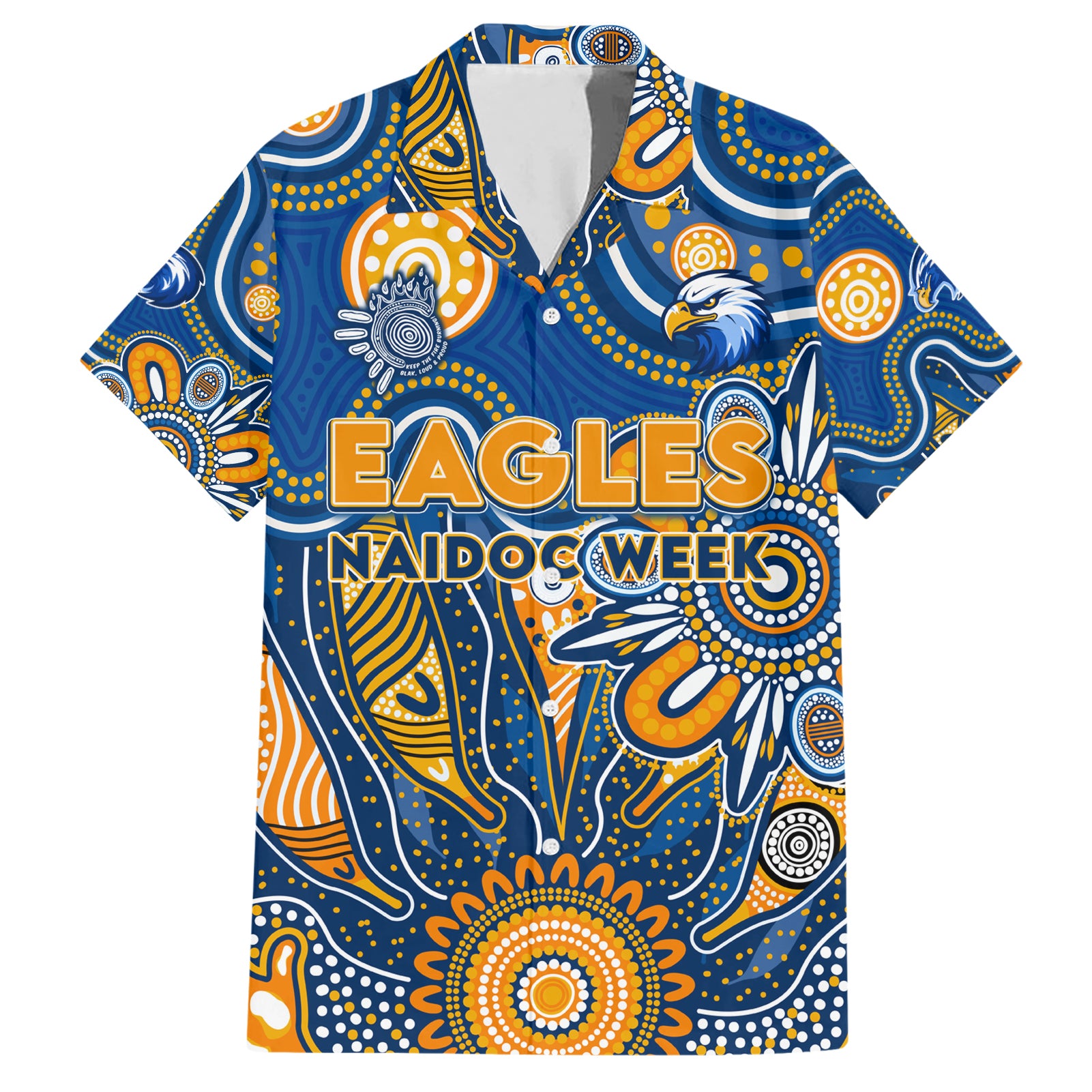 Personalised Eagles NAIDOC Week 2024 Hawaiian Shirt Aussie Aboriginal Art - Vibe Hoodie Shop