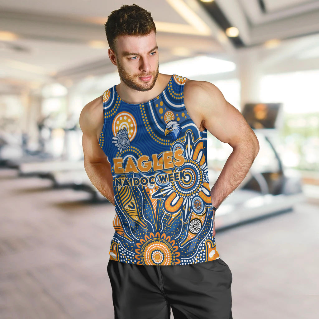 Personalised Eagles NAIDOC Week 2024 Men Tank Top Aussie Aboriginal Art - Vibe Hoodie Shop
