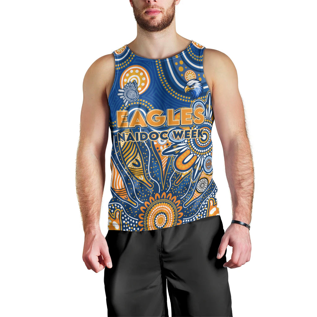 Personalised Eagles NAIDOC Week 2024 Men Tank Top Aussie Aboriginal Art - Vibe Hoodie Shop