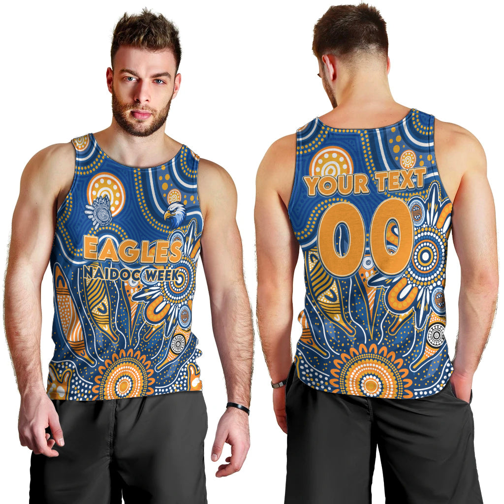 Personalised Eagles NAIDOC Week 2024 Men Tank Top Aussie Aboriginal Art - Vibe Hoodie Shop