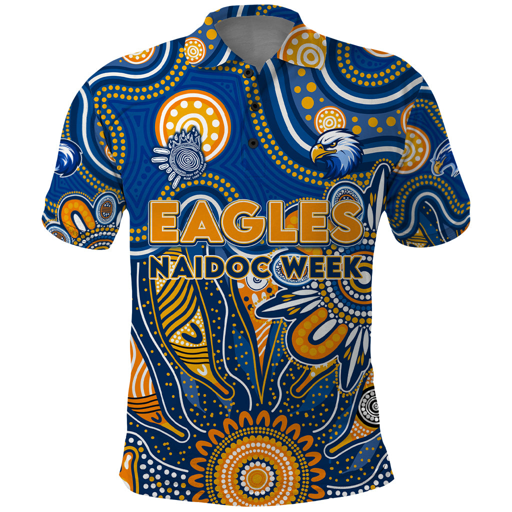 Personalised Eagles NAIDOC Week 2024 Polo Shirt Aussie Aboriginal Art - Vibe Hoodie Shop