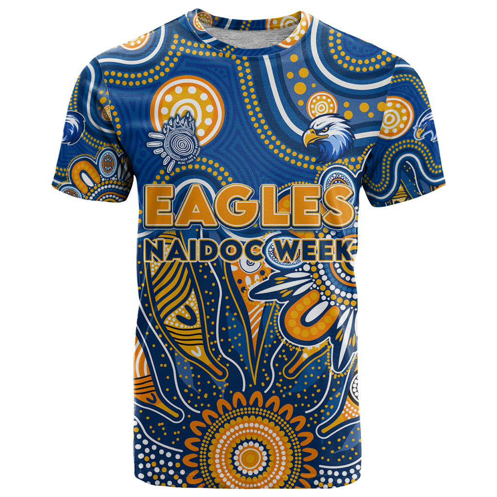 Personalised Eagles NAIDOC Week 2024 T Shirt Aussie Aboriginal Art - Vibe Hoodie Shop