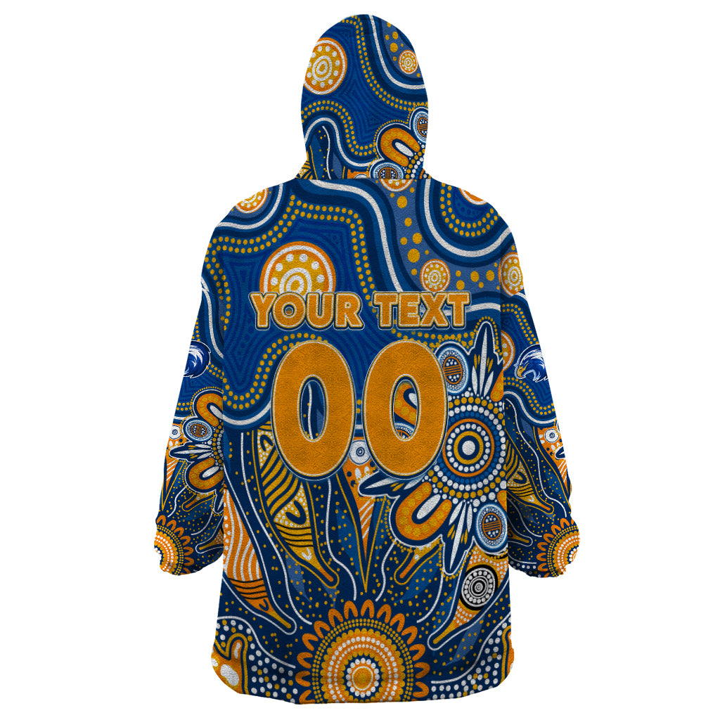 Personalised Eagles NAIDOC Week 2024 Wearable Blanket Hoodie Aussie Aboriginal Art - Vibe Hoodie Shop