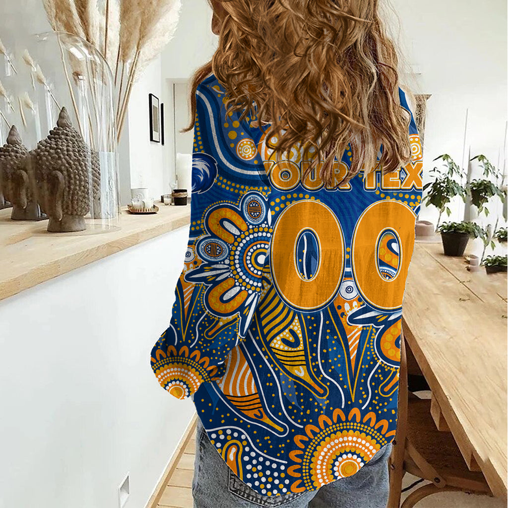 Personalised Eagles NAIDOC Week 2024 Women Casual Shirt Aussie Aboriginal Art - Vibe Hoodie Shop