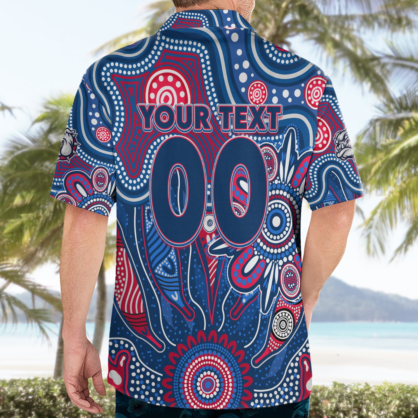 Personalised Bulldogs NAIDOC Week 2024 Hawaiian Shirt Aussie Aboriginal Art - Vibe Hoodie Shop