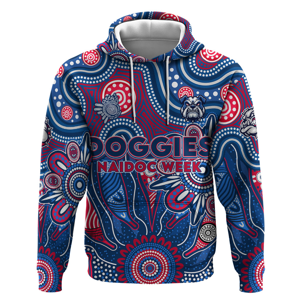 Personalised Bulldogs NAIDOC Week 2024 Hoodie Aussie Aboriginal Art - Vibe Hoodie Shop