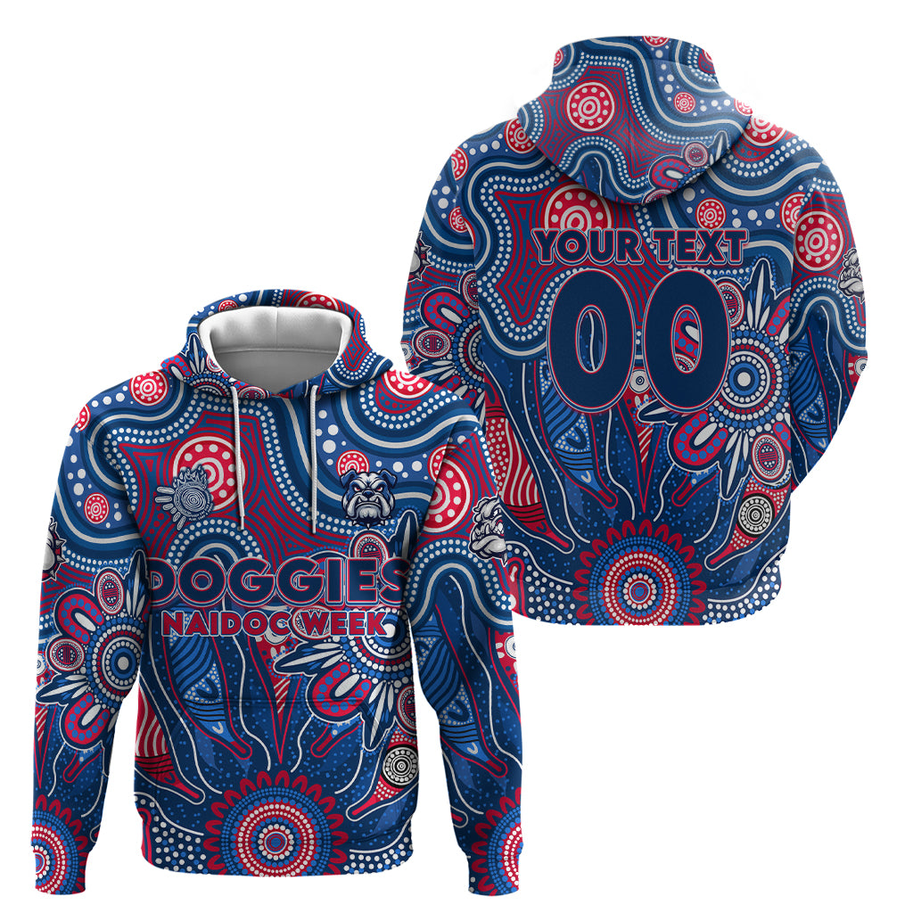 Personalised Bulldogs NAIDOC Week 2024 Hoodie Aussie Aboriginal Art - Vibe Hoodie Shop