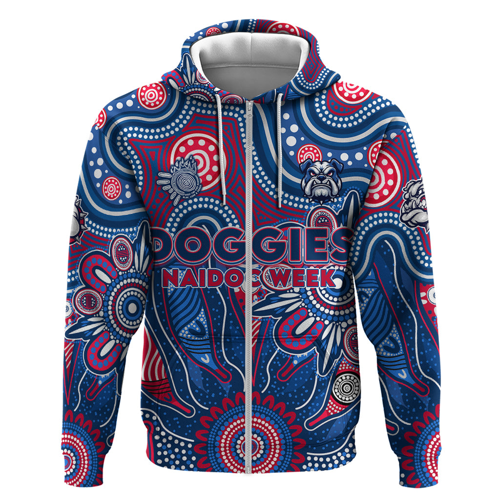 Personalised Bulldogs NAIDOC Week 2024 Hoodie Aussie Aboriginal Art - Vibe Hoodie Shop