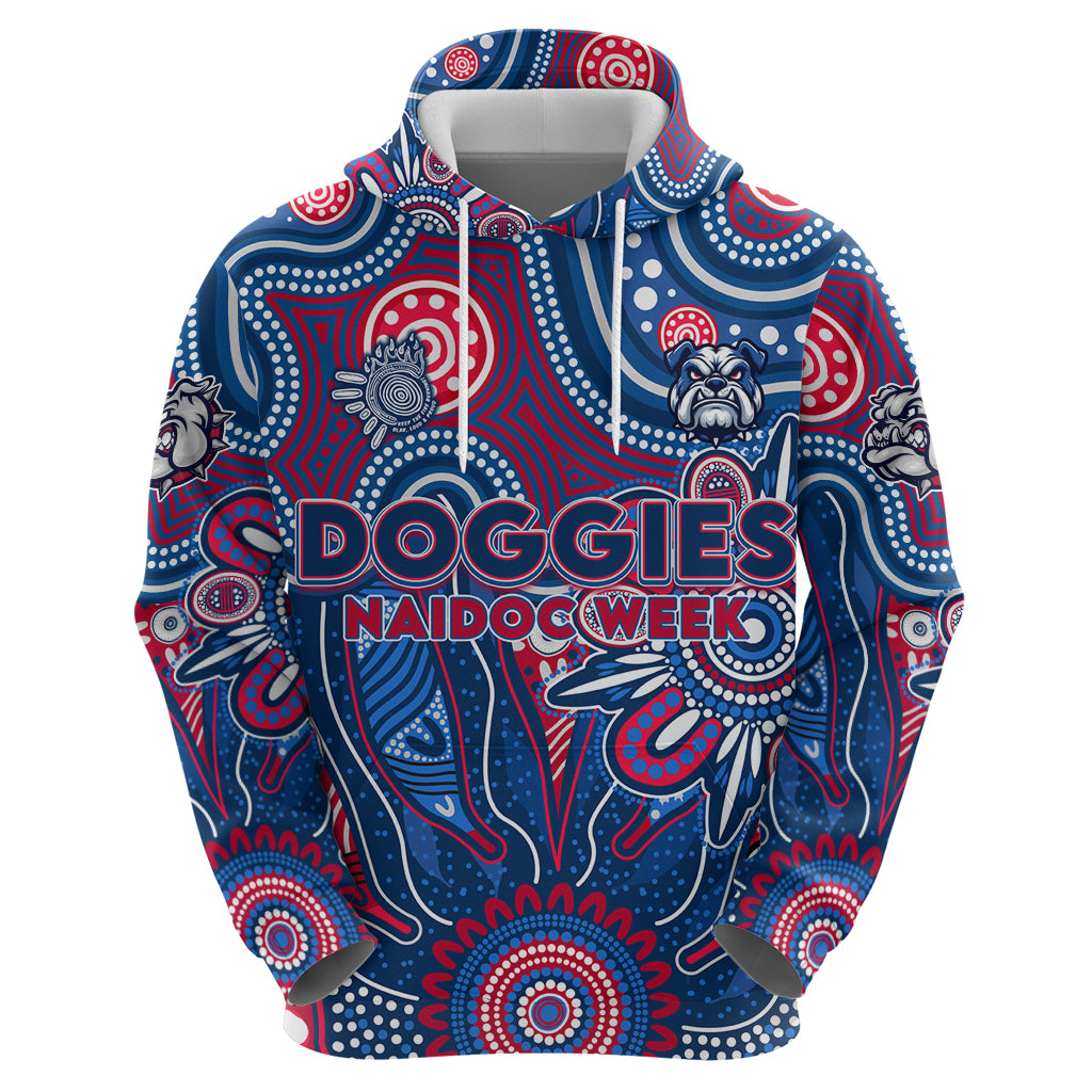 Personalised Bulldogs NAIDOC Week 2024 Hoodie Aussie Aboriginal Art - Vibe Hoodie Shop