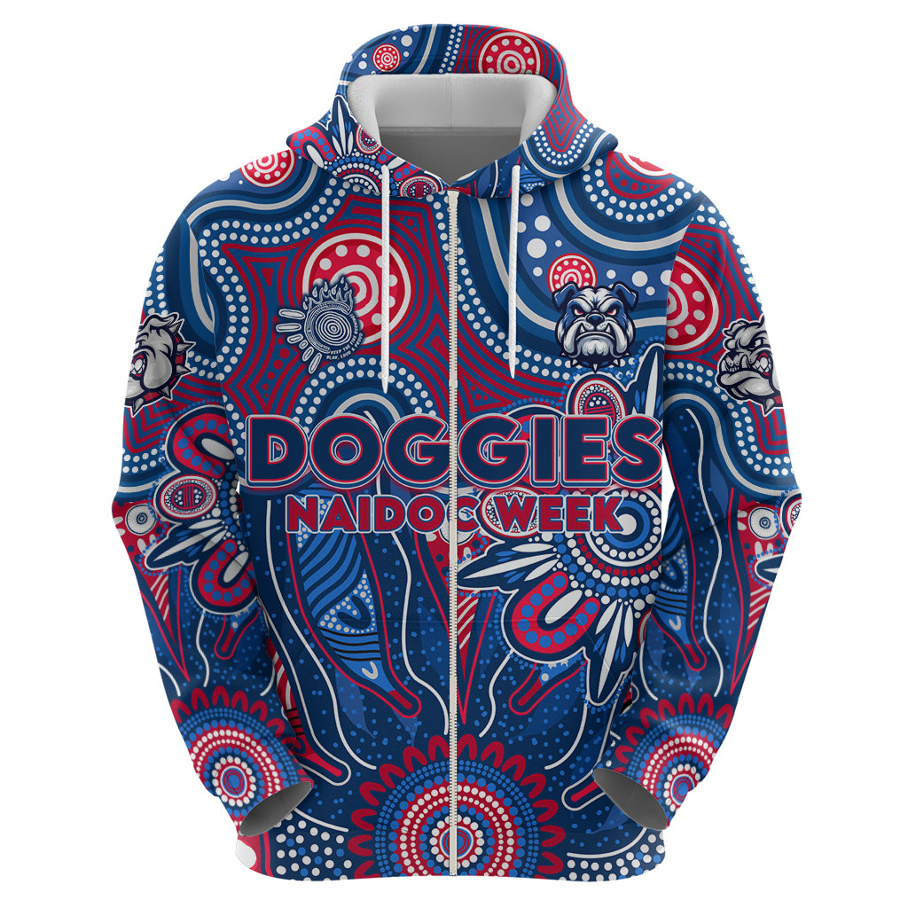 Personalised Bulldogs NAIDOC Week 2024 Hoodie Aussie Aboriginal Art - Vibe Hoodie Shop