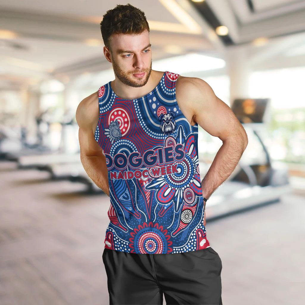 Personalised Bulldogs NAIDOC Week 2024 Men Tank Top Aussie Aboriginal Art - Vibe Hoodie Shop