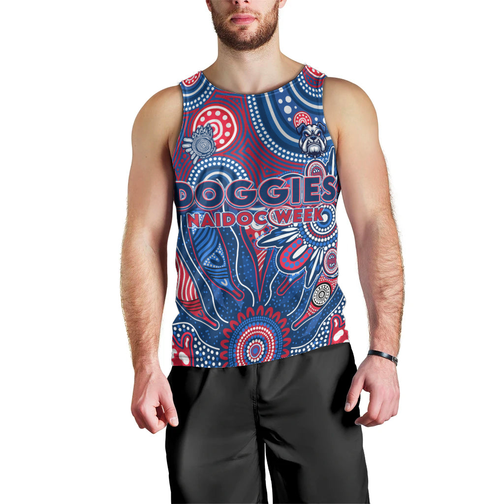 Personalised Bulldogs NAIDOC Week 2024 Men Tank Top Aussie Aboriginal Art - Vibe Hoodie Shop