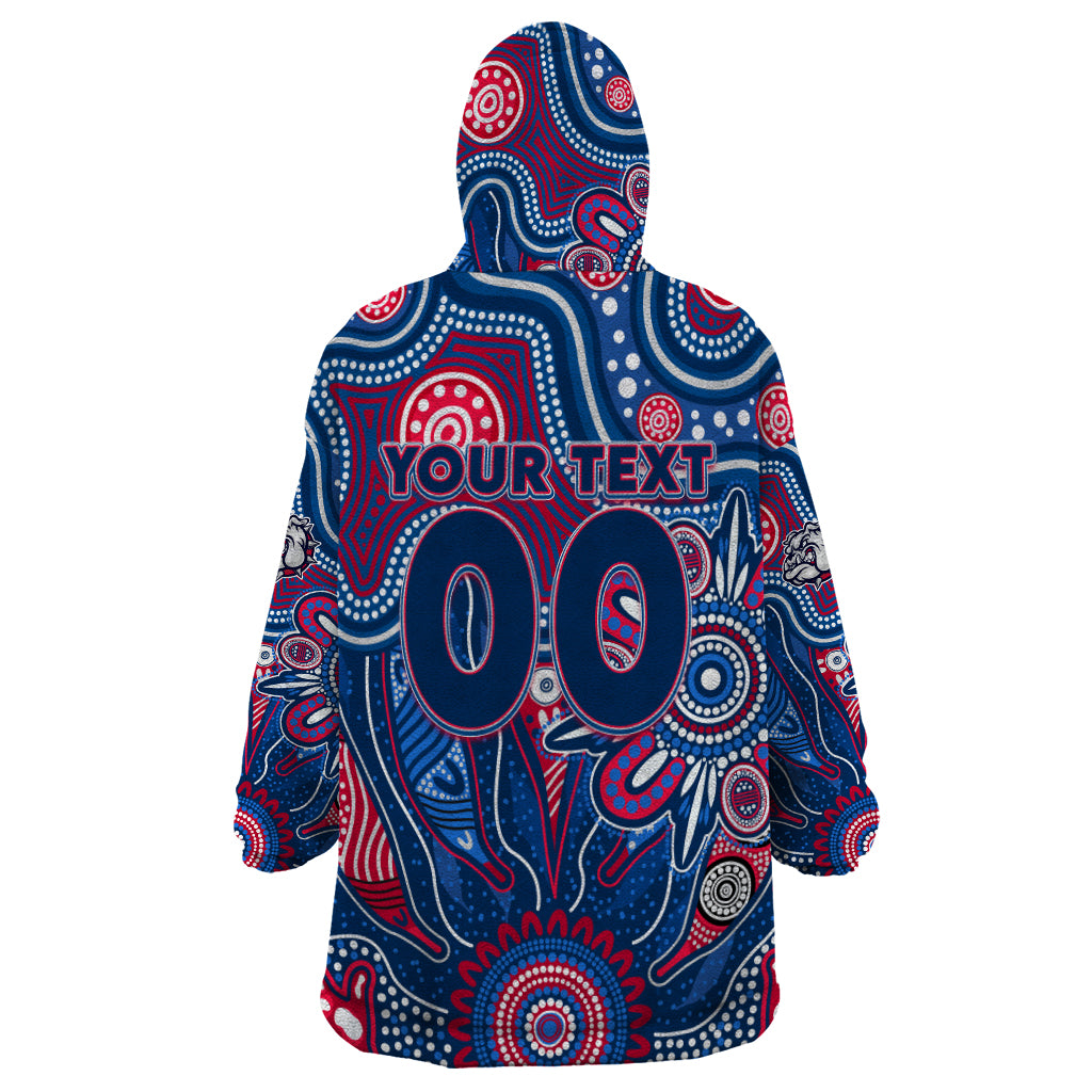 Personalised Bulldogs NAIDOC Week 2024 Wearable Blanket Hoodie Aussie Aboriginal Art - Vibe Hoodie Shop