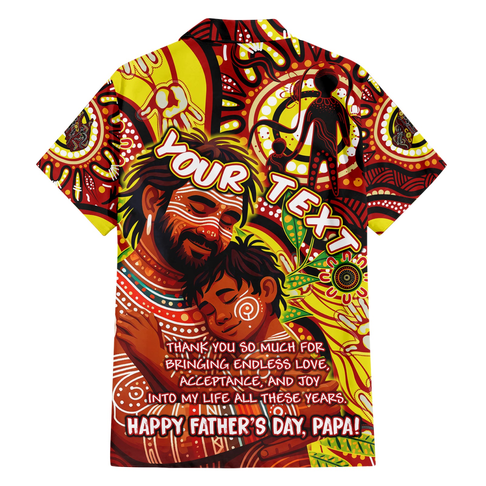 Custom Australia Father's Day Hawaiian Shirt Aboriginal Father and Son - Vibe Hoodie Shop