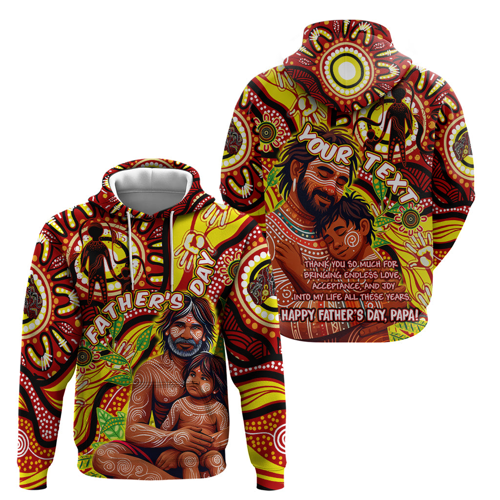 Custom Australia Father's Day Hoodie Aboriginal Father and Son - Vibe Hoodie Shop