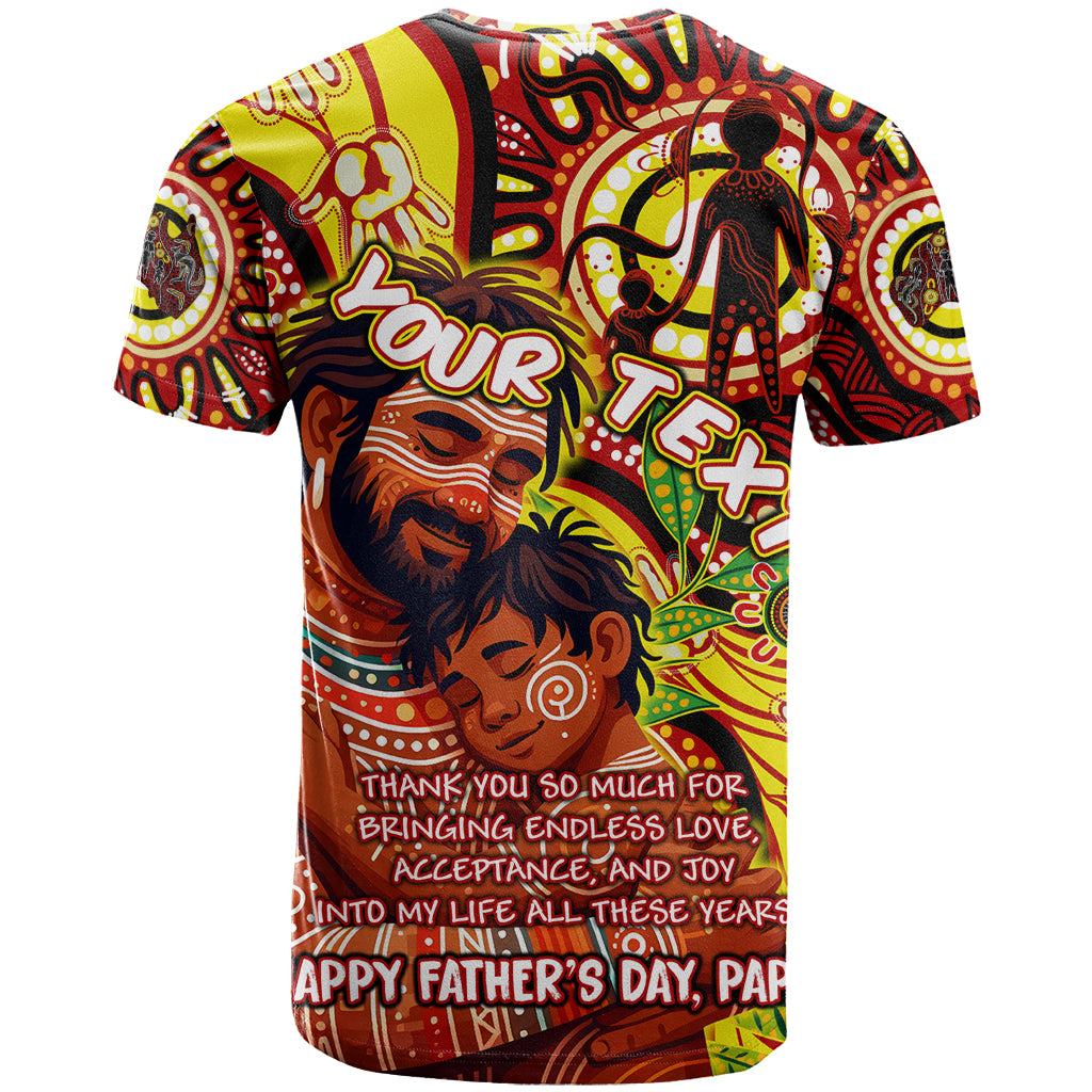 Custom Australia Father's Day T Shirt Aboriginal Father and Son - Vibe Hoodie Shop