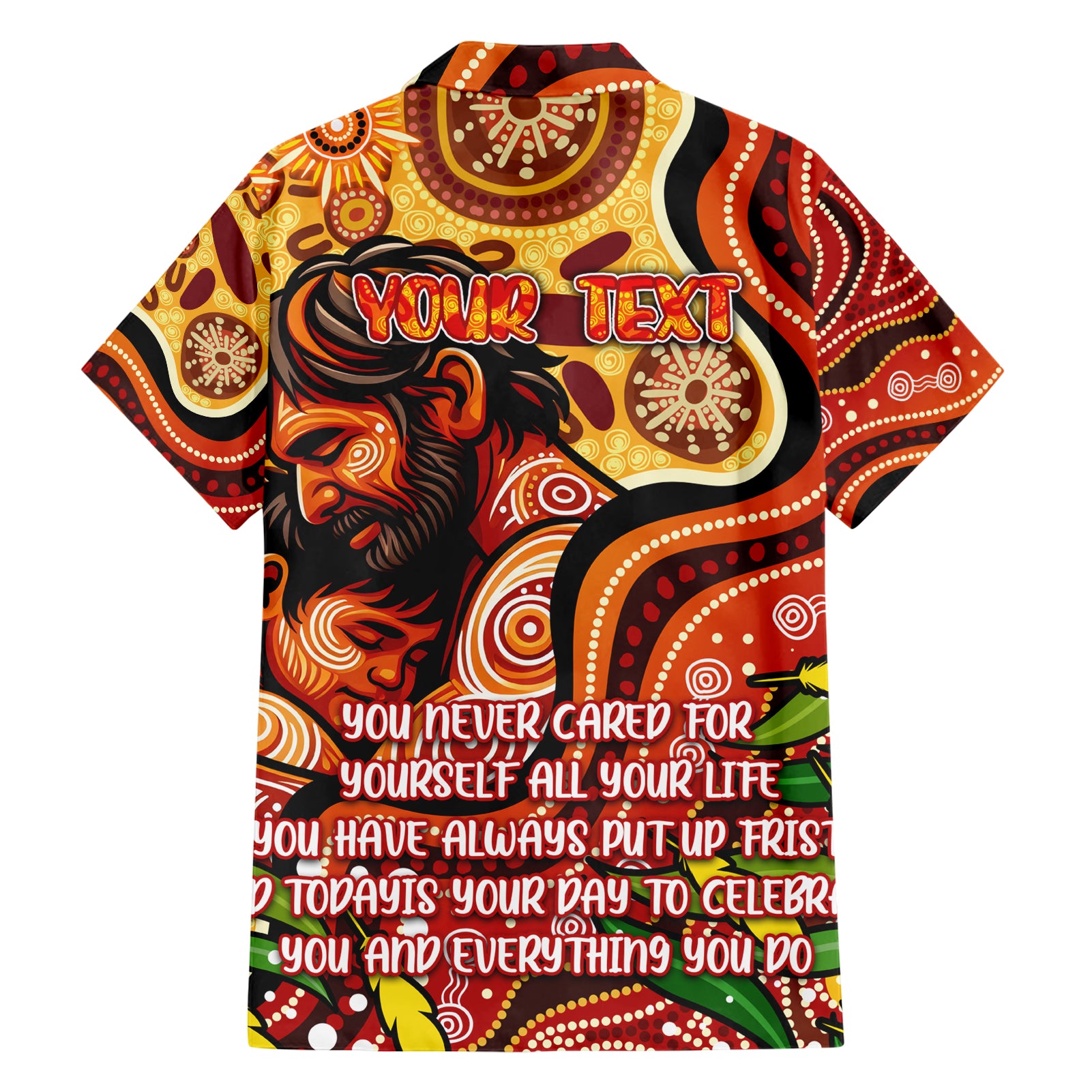 Custom Father's Day Australia Hawaiian Shirt Best Dad Ever Aboriginal Art - Vibe Hoodie Shop