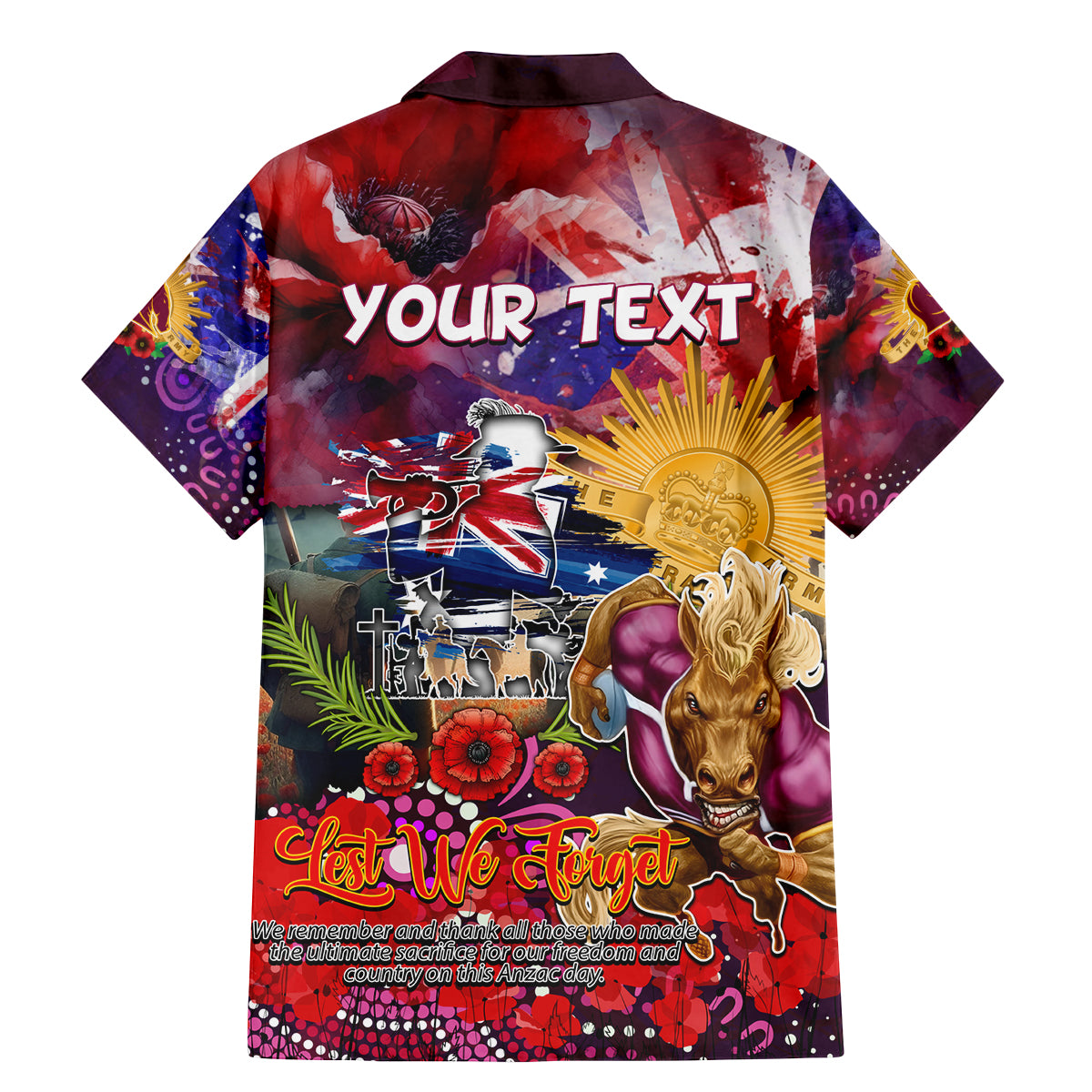 Personalised Australia Rugby Broncos ANZAC Family Matching Mermaid Dress and Hawaiian Shirt Brisbane Scratch Style