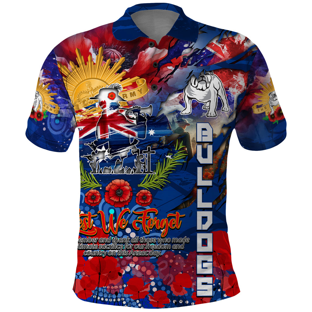 Personalised Australia Rugby Bulldogs ANZAC Polo Shirt Canterbury-Bankstown Scratch Style - Vibe Hoodie Shop
