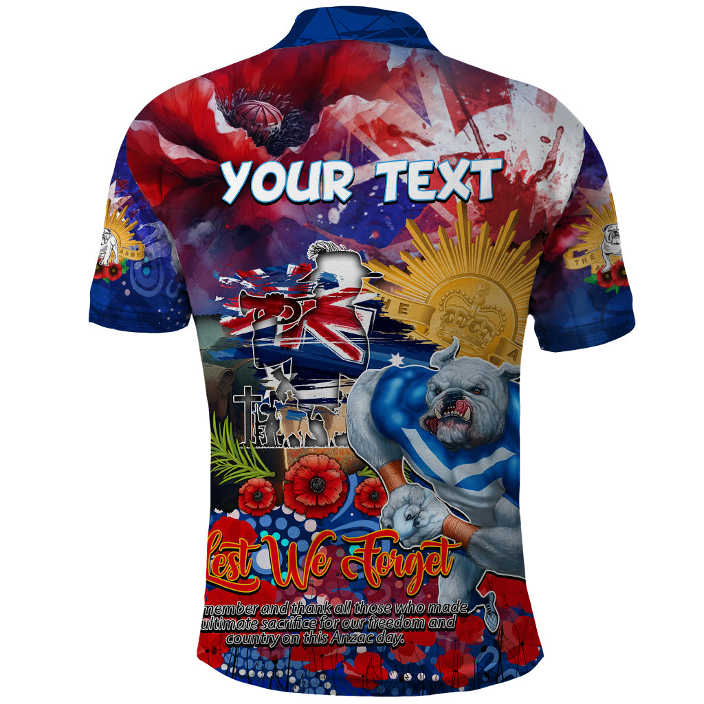 Personalised Australia Rugby Bulldogs ANZAC Polo Shirt Canterbury-Bankstown Scratch Style - Vibe Hoodie Shop