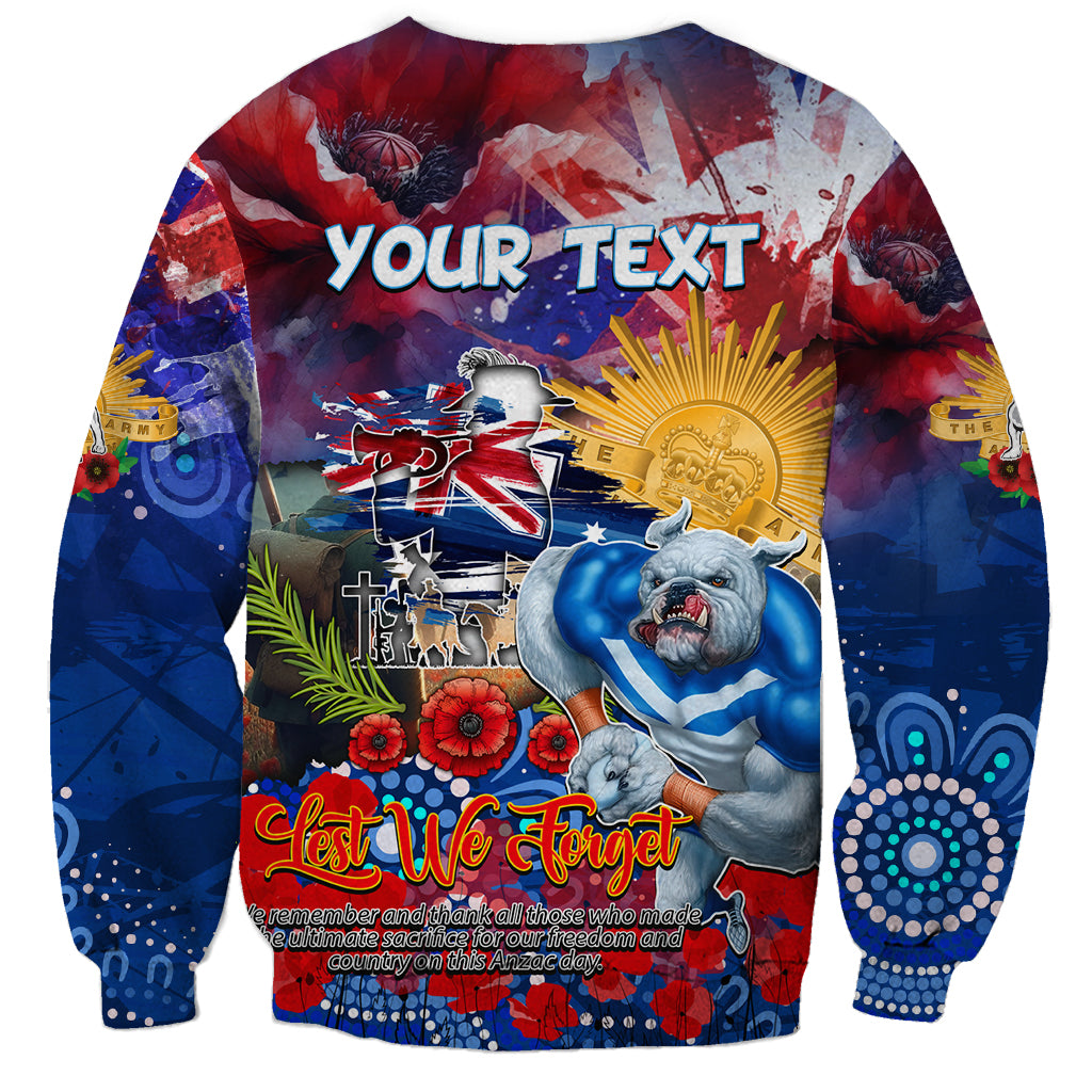 Personalised Australia Rugby Bulldogs ANZAC Sweatshirt Canterbury-Bankstown Scratch Style - Vibe Hoodie Shop