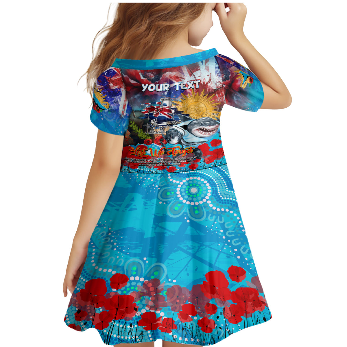 Personalised Australia Rugby Sharks ANZAC Family Matching Mermaid Dress and Hawaiian Shirt Cronulla-Sutherland Scratch Style