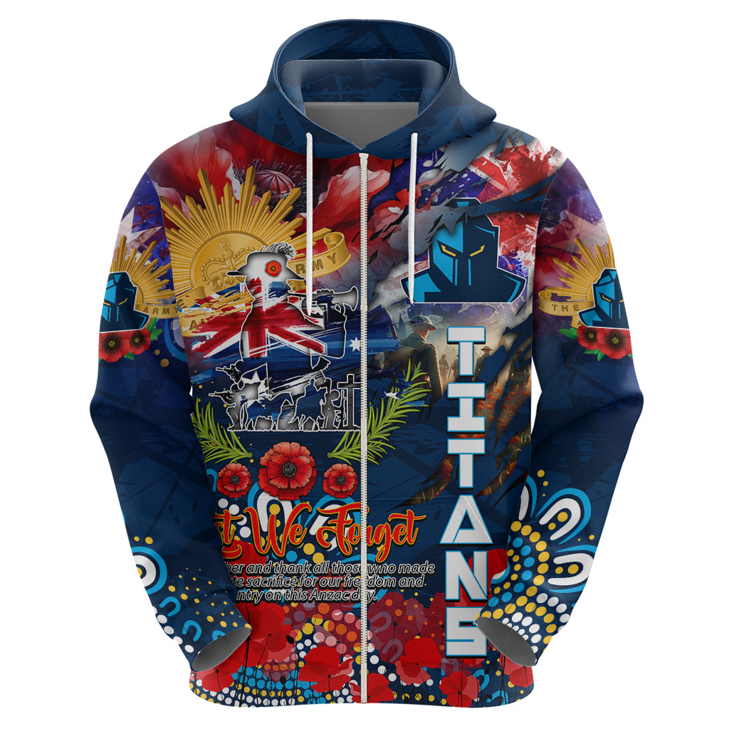 Personalised Australia Rugby Titans ANZAC Hoodie Gold Coast Scratch Style - Vibe Hoodie Shop