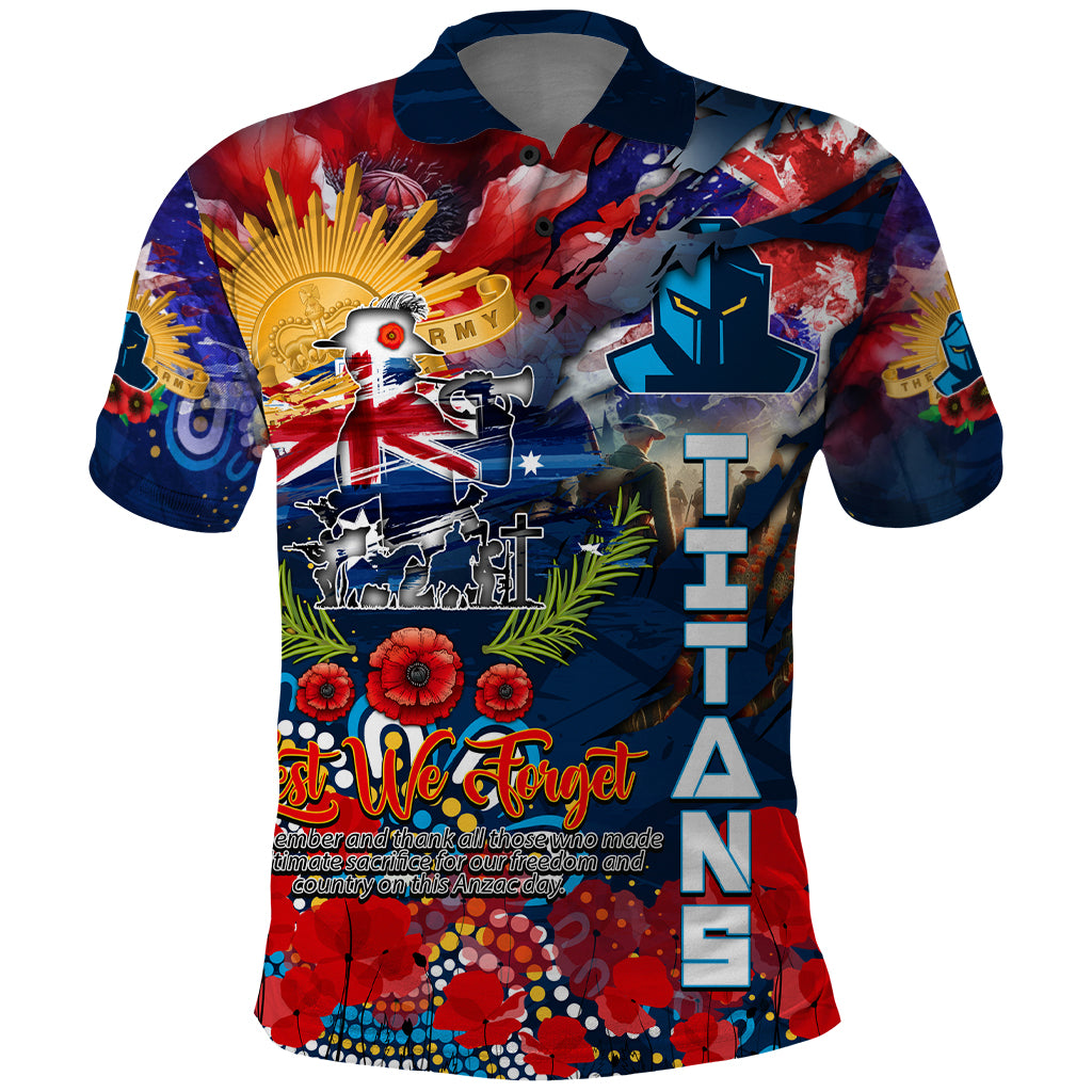 Personalised Australia Rugby Titans ANZAC Polo Shirt Gold Coast Scratch Style - Vibe Hoodie Shop