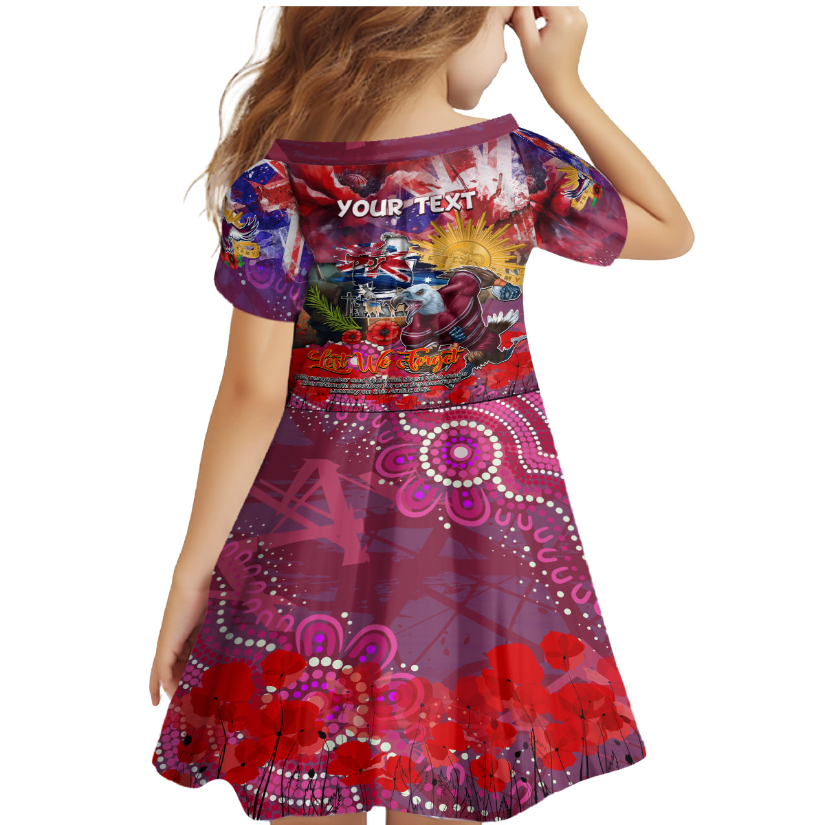 Personalised Australia Rugby Sea Eagles ANZAC Family Matching Mermaid Dress and Hawaiian Shirt Manly-Warringah Scratch Style