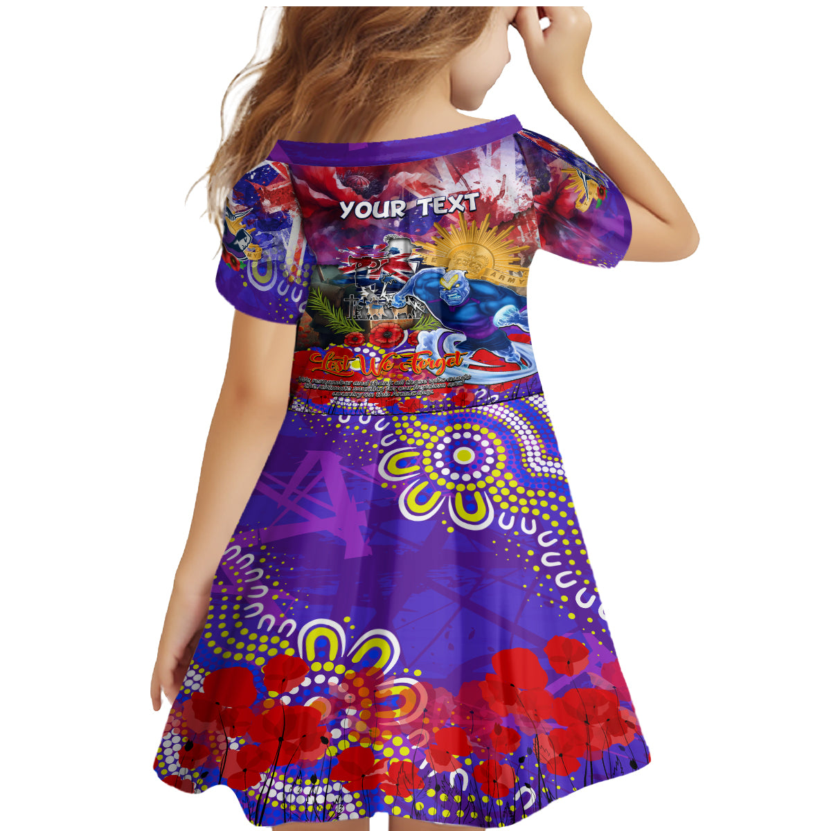 Personalised Australia Rugby Storm ANZAC Family Matching Mermaid Dress and Hawaiian Shirt Melbourne Scratch Style
