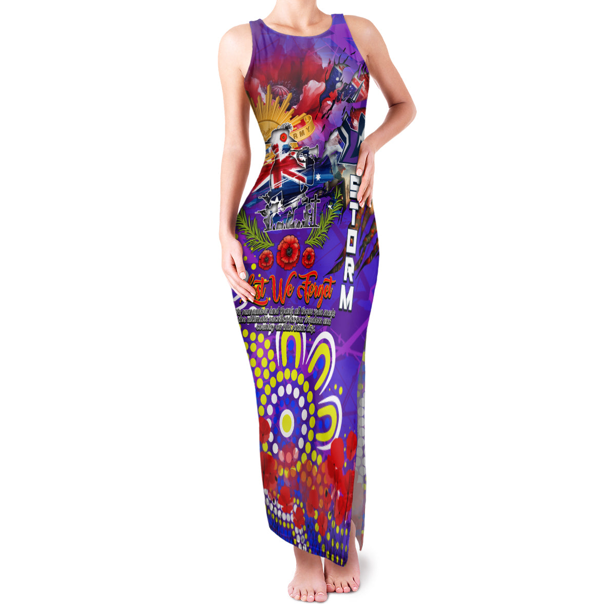 Personalised Australia Rugby Storm ANZAC Family Matching Tank Maxi Dress and Hawaiian Shirt Melbourne Scratch Style