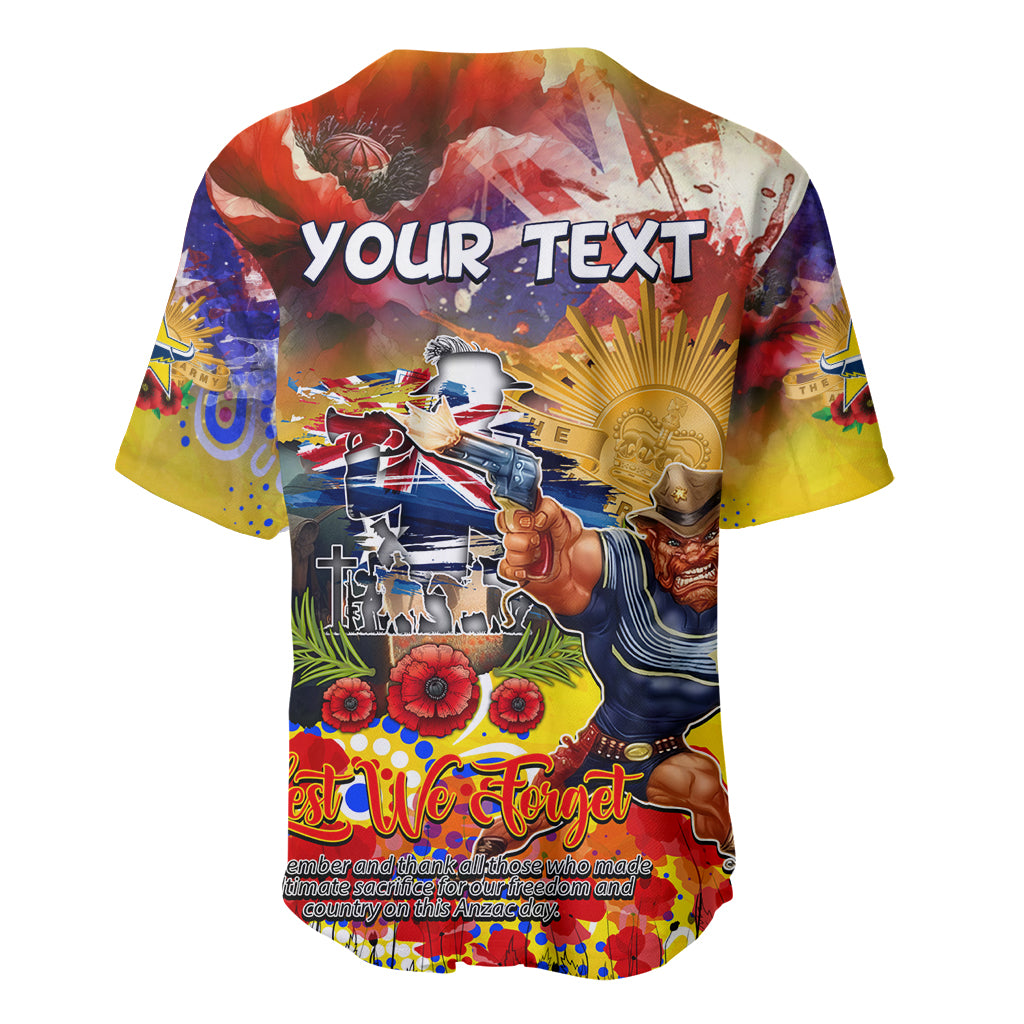 Personalised Australia Rugby Cowboys ANZAC Baseball Jersey North Queensland Scratch Style - Vibe Hoodie Shop