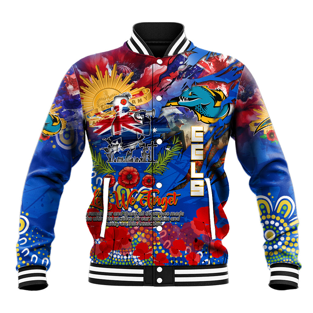 Personalised Australia Rugby Eels ANZAC Baseball Jacket Parramatta Scratch Style - Vibe Hoodie Shop