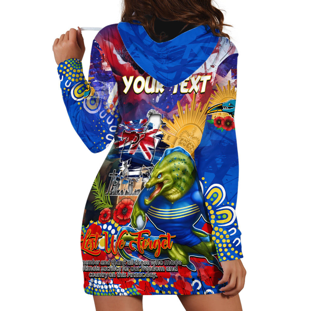 Personalised Australia Rugby Eels ANZAC Hoodie Dress Parramatta Scratch Style - Vibe Hoodie Shop