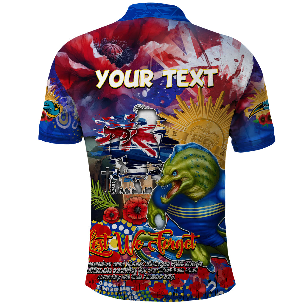 Personalised Australia Rugby Eels ANZAC Polo Shirt Parramatta Scratch Style - Vibe Hoodie Shop