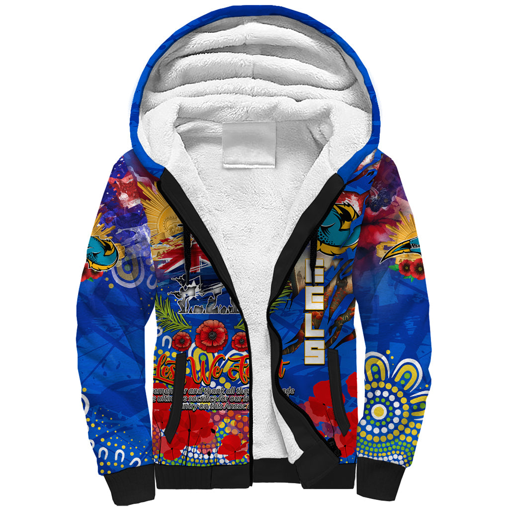 Personalised Australia Rugby Eels ANZAC Sherpa Hoodie Parramatta Scratch Style - Vibe Hoodie Shop
