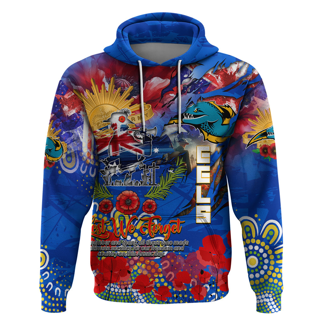 Personalised Australia Rugby Eels ANZAC Zip Hoodie Parramatta Scratch Style - Vibe Hoodie Shop