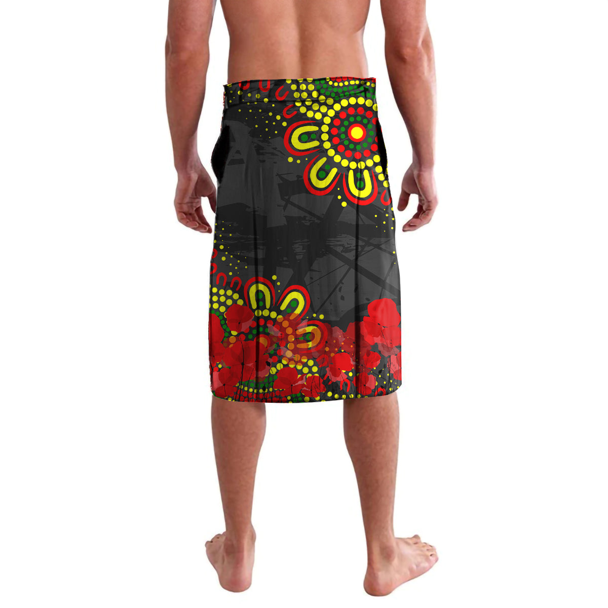 Personalised Australia Rugby Panthers ANZAC Lavalava Penrith Scratch Style